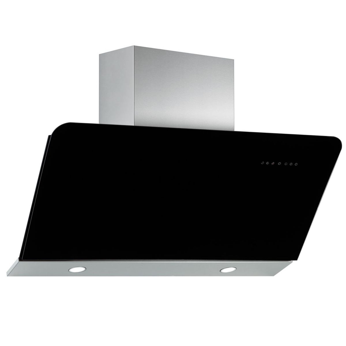 black angled cooker hood 90cm