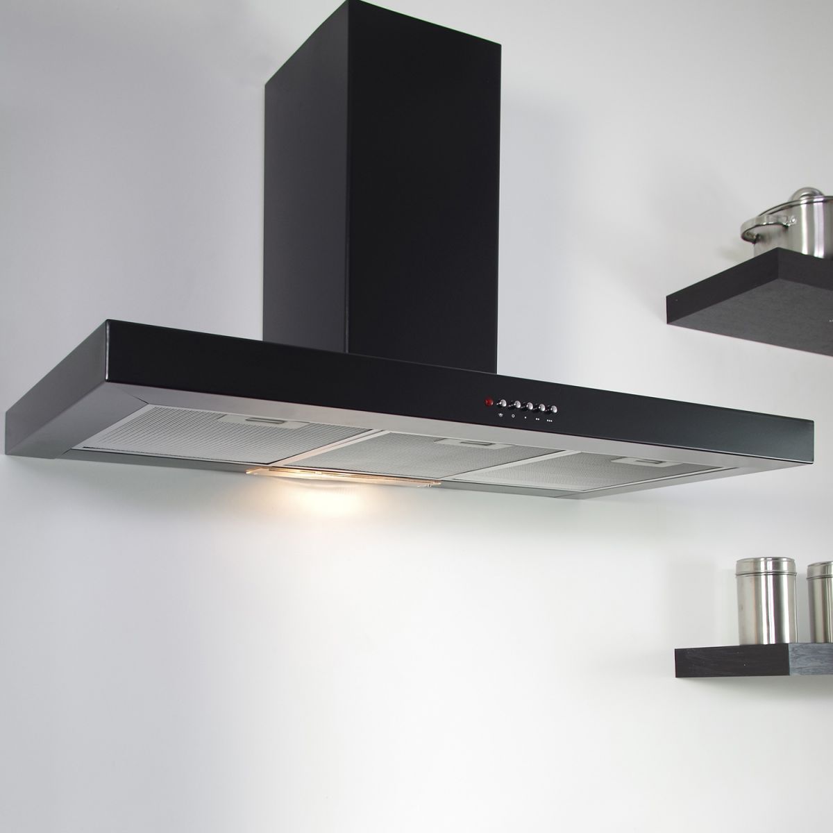 90cm extractor hood black