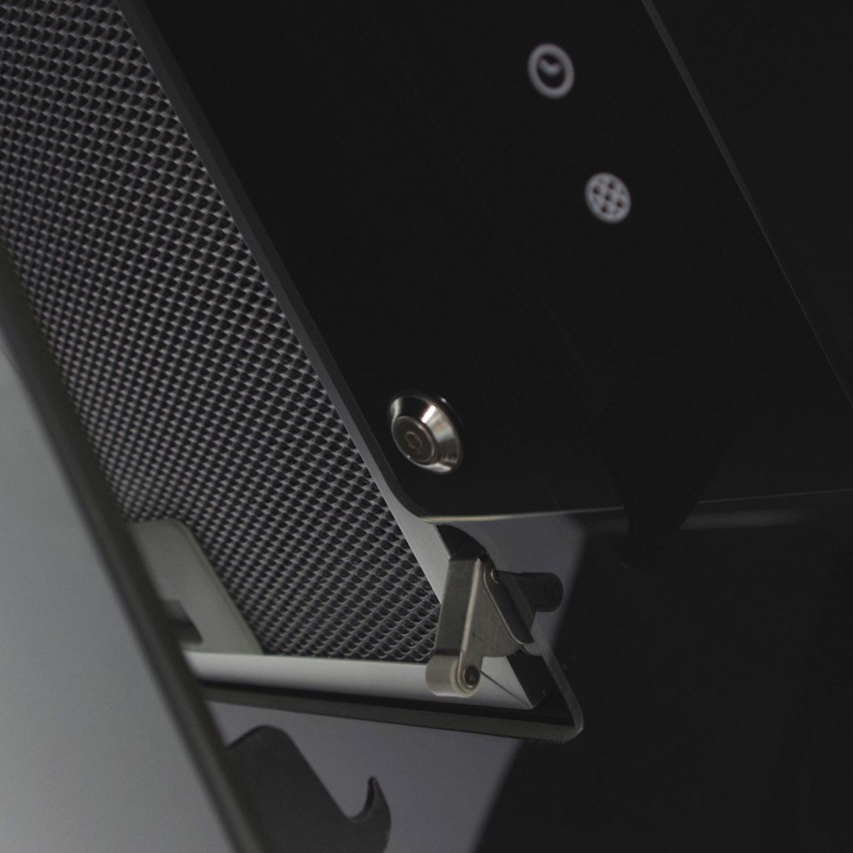 MyAppliances ART28312 70cm Angled Black Glass Chimney Cooker Hood