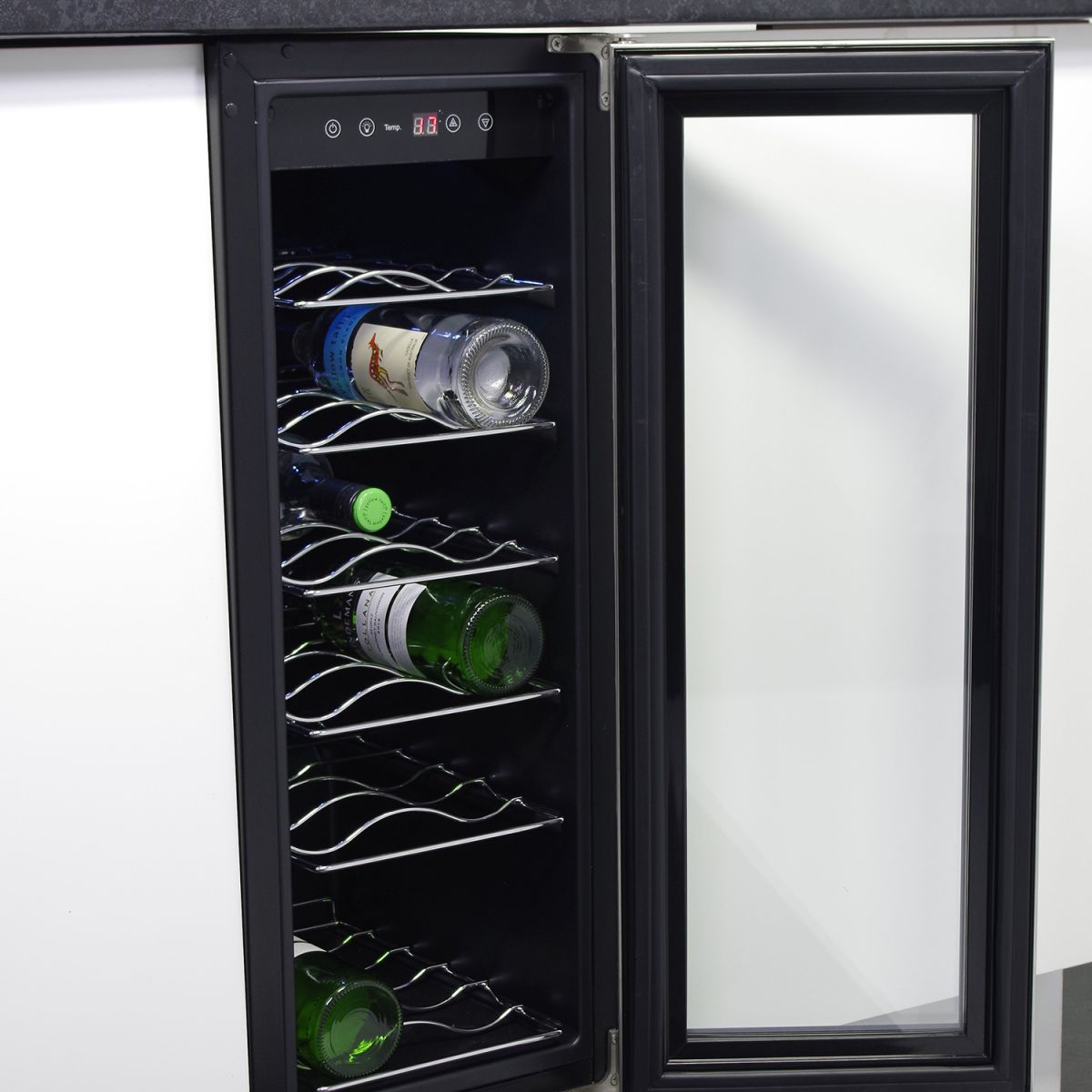 MyAppliances REF29617 30cm White & S/Steel Wine Cooler 18 bottle