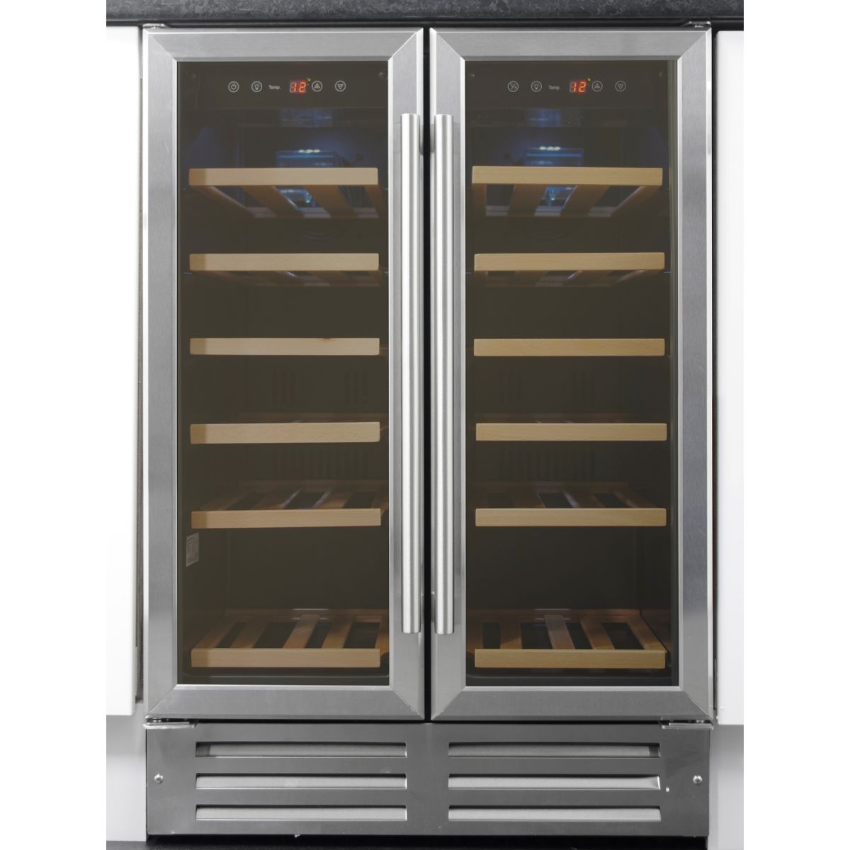 MyAppliances REF29610 60cm Two Door Stainless Steel Wine Cooler | eBay